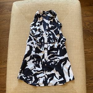 EUC sleeveless work top with ruffles perfect for office business casual blouse